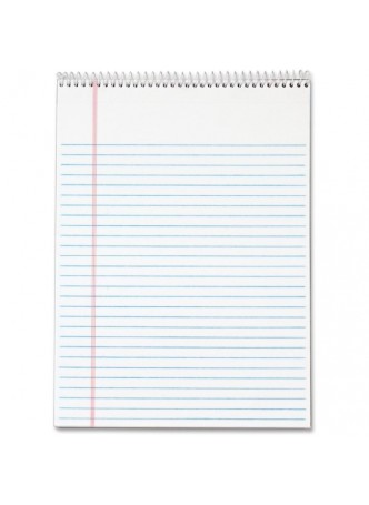 Notepads, 70 Sheets - 16 lb Basis Weight - Letter 8.50" x 11" - 3 / Pack - White Paper- Notepad - top63633